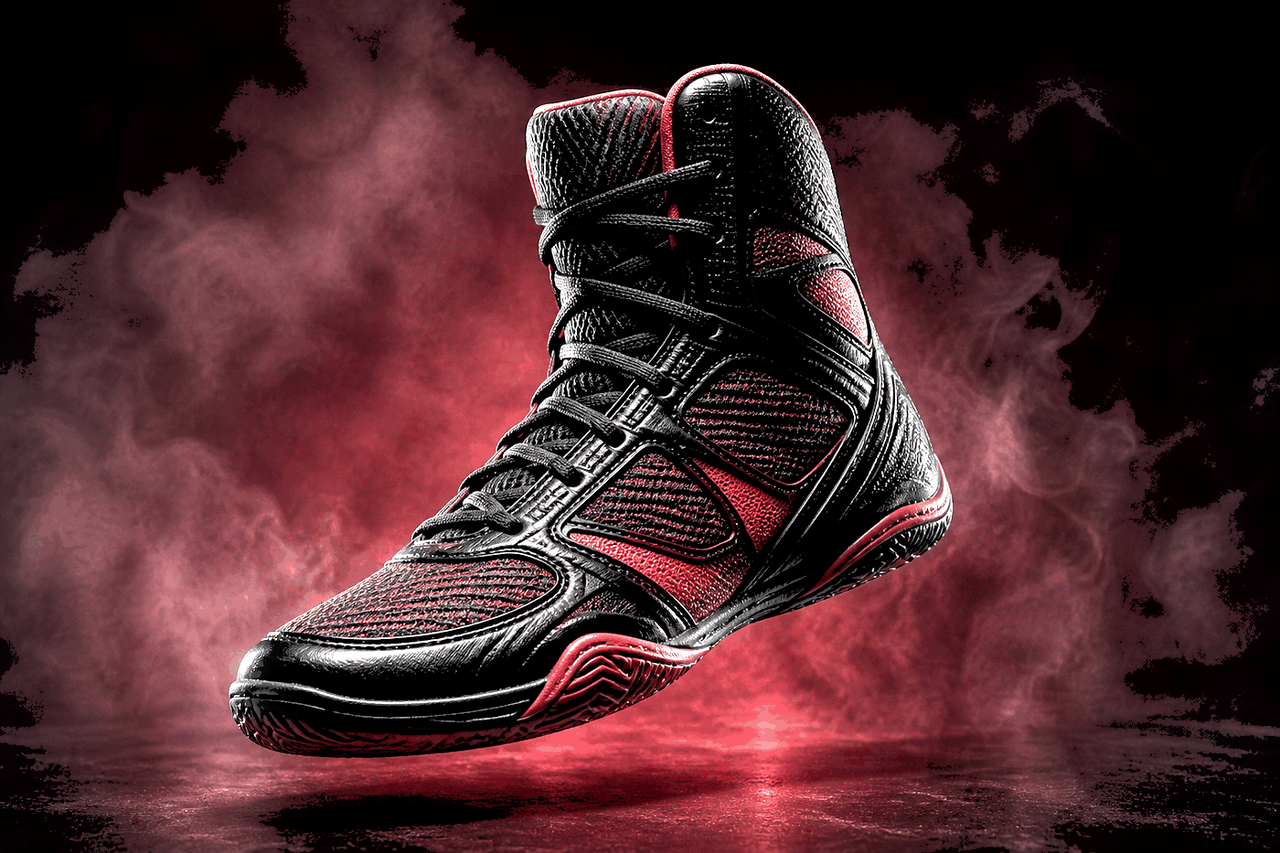 SDTDID Pro Combat Wrestling Shoes - Blaze Red Edition - SDTDID Wrestling Shoes OEM Jinjiang